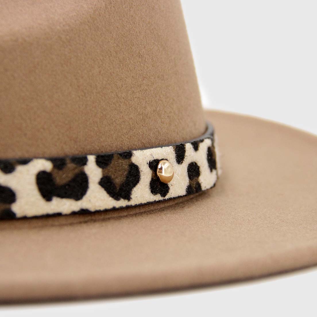 Sombrero Vaquero Beige Con Cinta Print