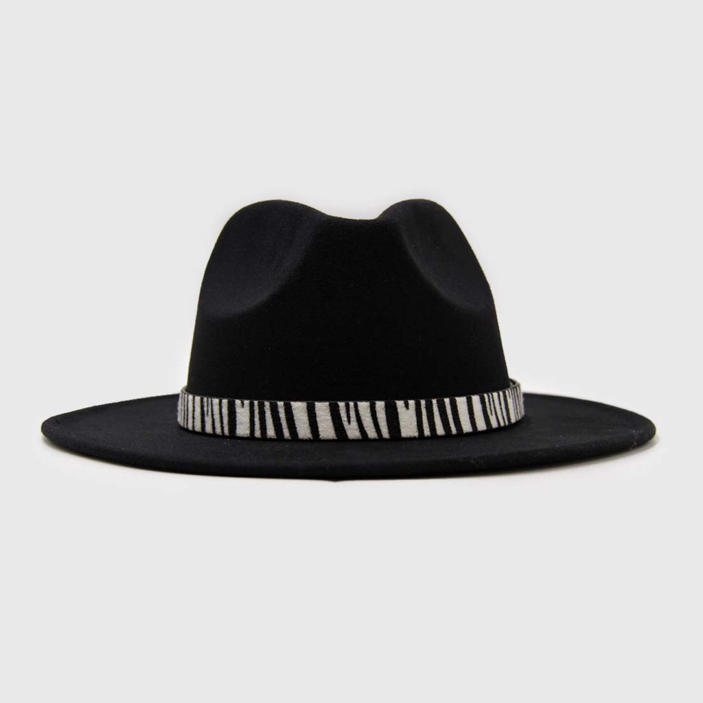 Sombrero Vaquero Negro Con Cinta Print
