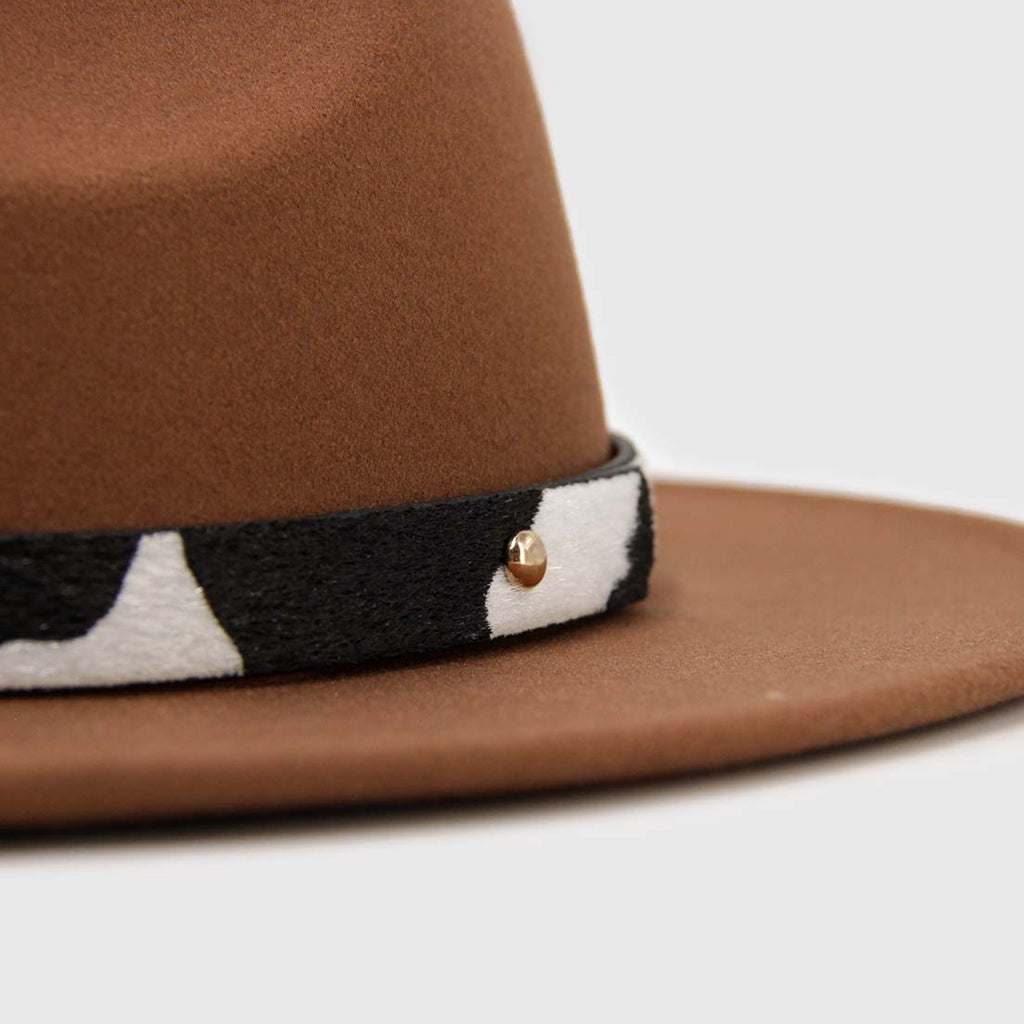 Sombrero Vaquero Camel Con Cinta Print