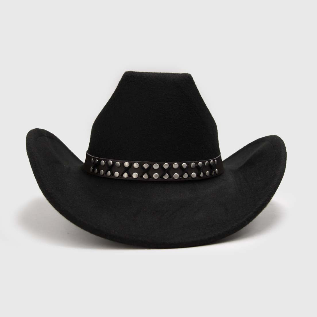 Sombrero Western Negro con Cinta Tachas