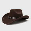 Sombrero Western Café Moro con Cinta Tachas
