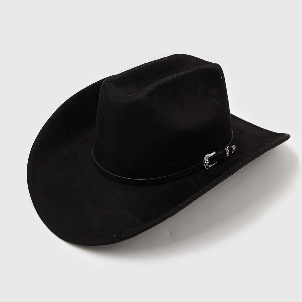 Sombrero Western Negro con Broche